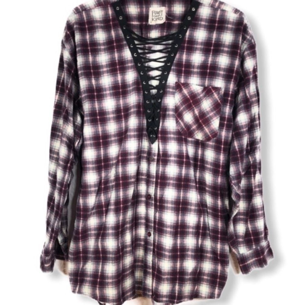 Furst of a Kind Flannel Shirt With Raw Edges